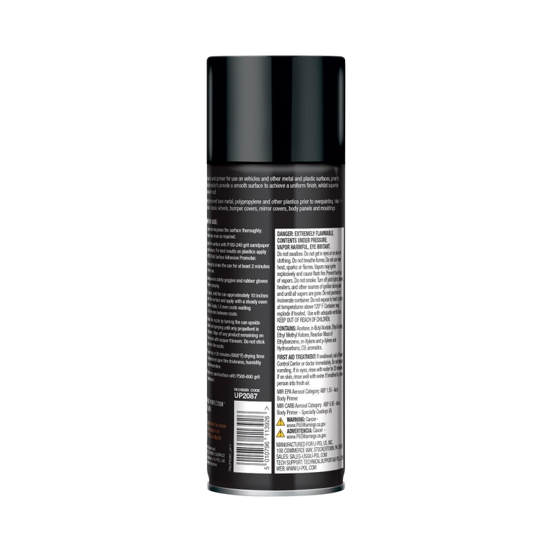 U-POL Sandable Primer, Fast-Drying, Durable & All-Purpose Primer Spray With Anti-Rust Technology, Black - Image 5